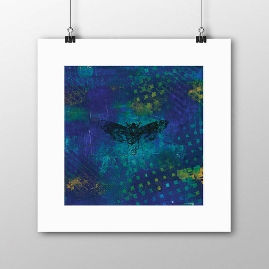Abstract Death's Head Hawkmoth Giclée Print