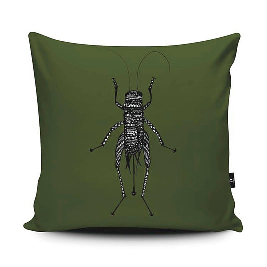 Olive Green Cricket Cushion