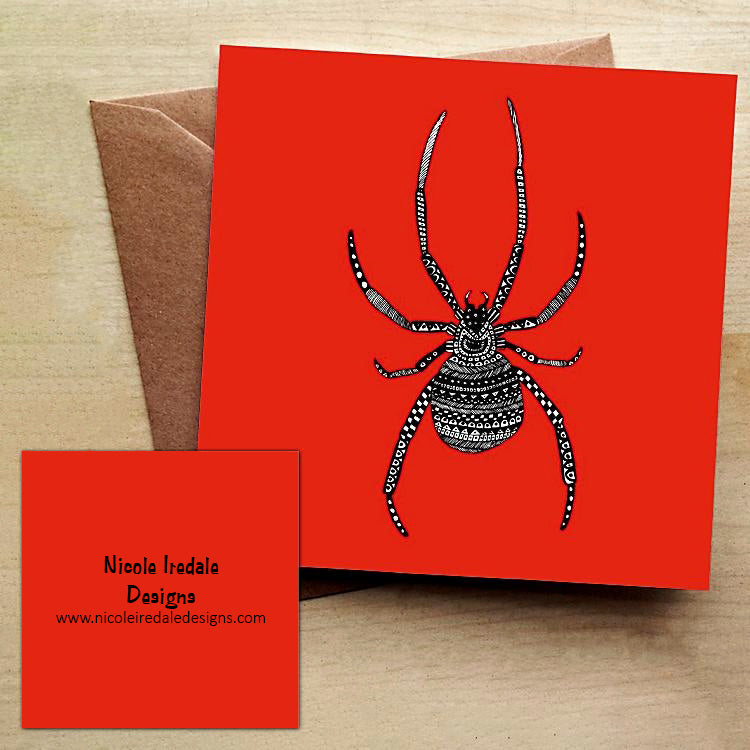 Red Spider Greetings Card