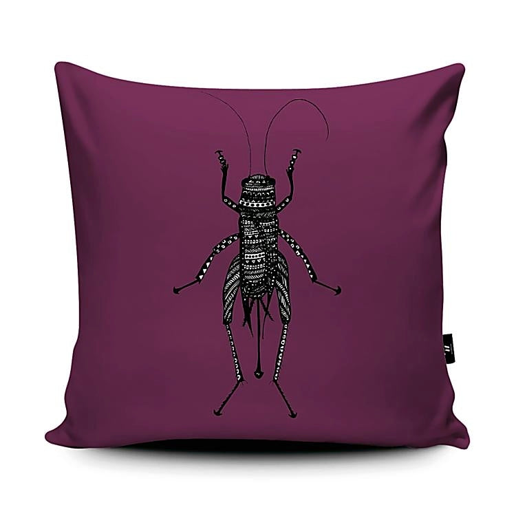 Plum Cricket Cushion