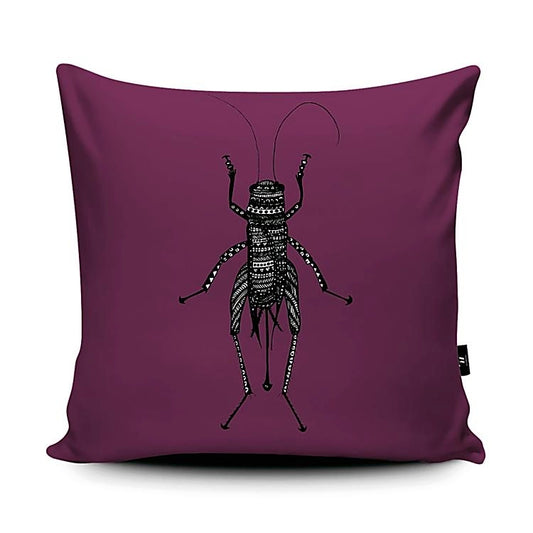 Plum Cricket Cushion